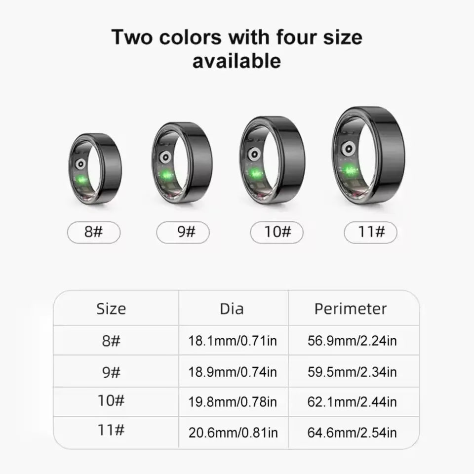 Xiaomi MIJIA R99 Smart Ring Heart Rate Health Monitors IP68 3ATM Waterproof Multi Sport Modes Blood Oxygen Tracker for Men Women